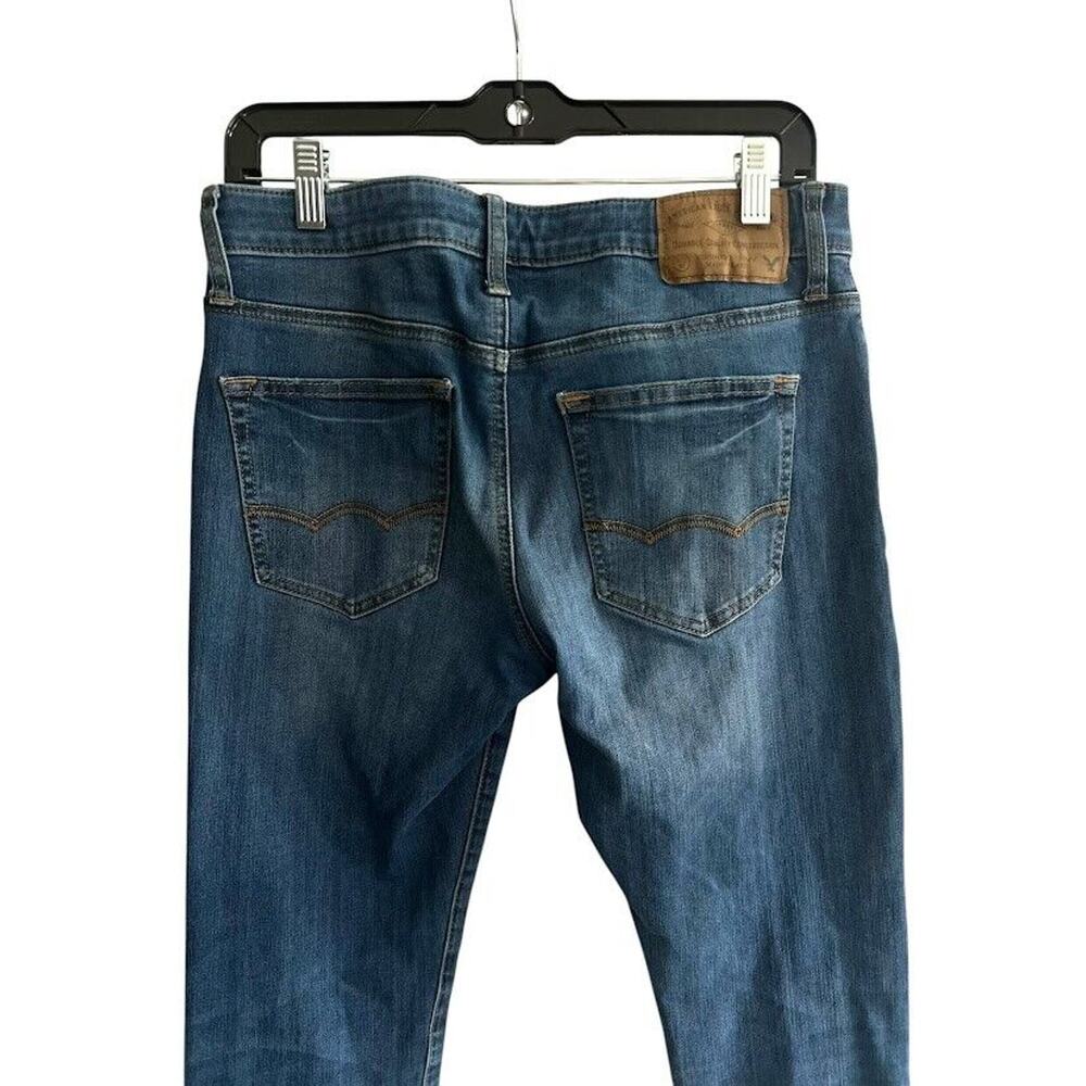 American Eagle Jeans 30x32 Mens Slim Straight Stretch Blue Denim Extreme Flex - Picture 2 of 6